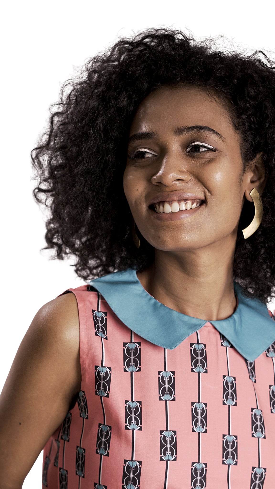 Vino Supraja Nadagam Tunic - Peach Teal Blue