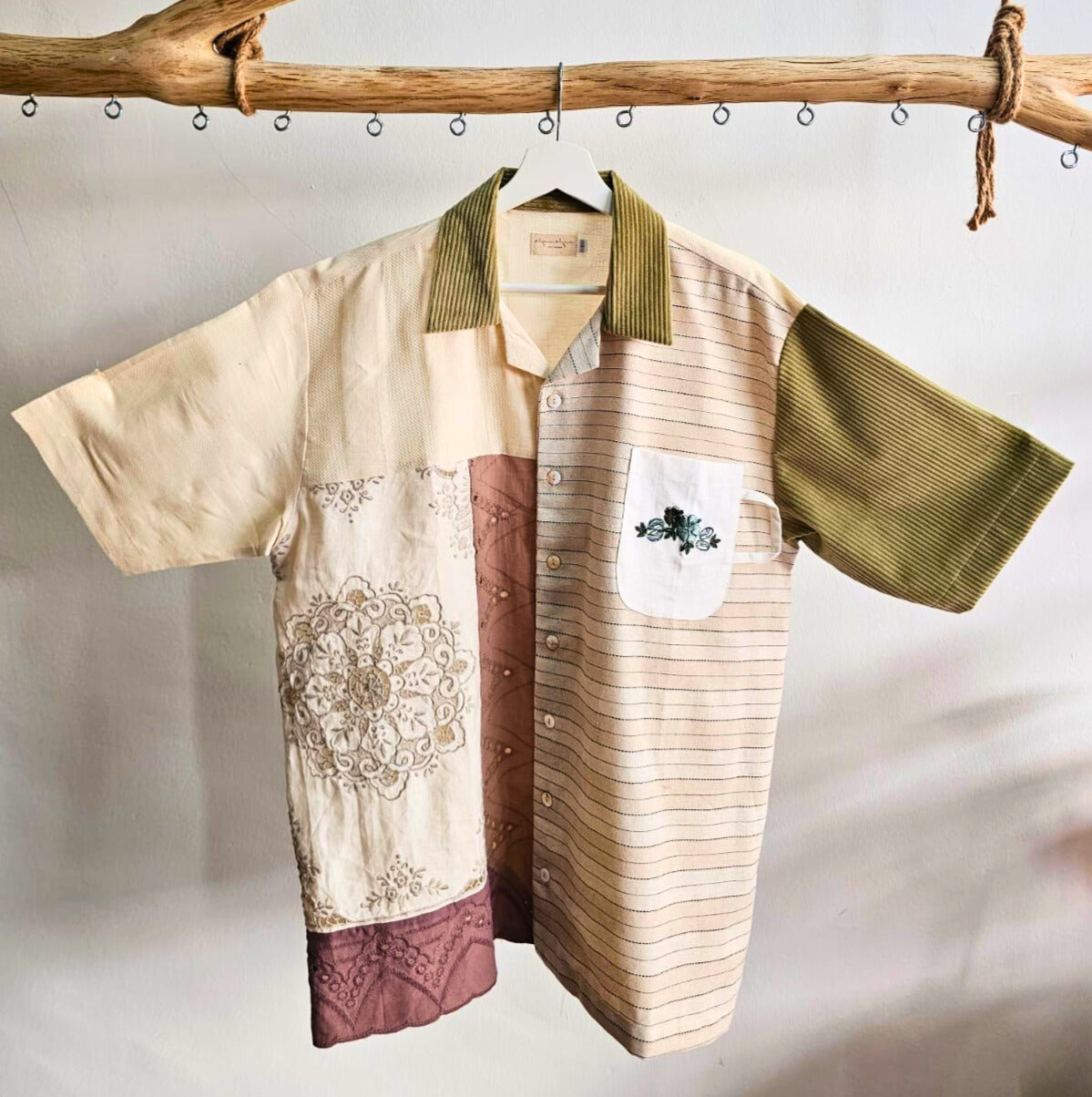 Nyana Kopi Karipap Patchwork Camp Shirt