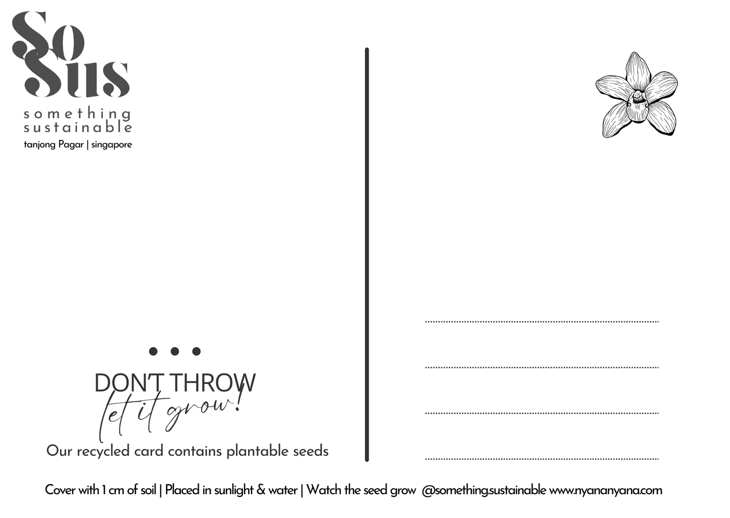 SoSus Tanjong Pagar Merchandise: Plantable Seed Postcards