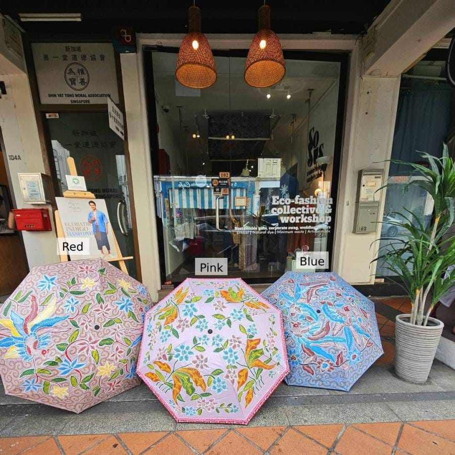 Nyana Hand Drawn Peranakan Batik Tulis UV Umbrella