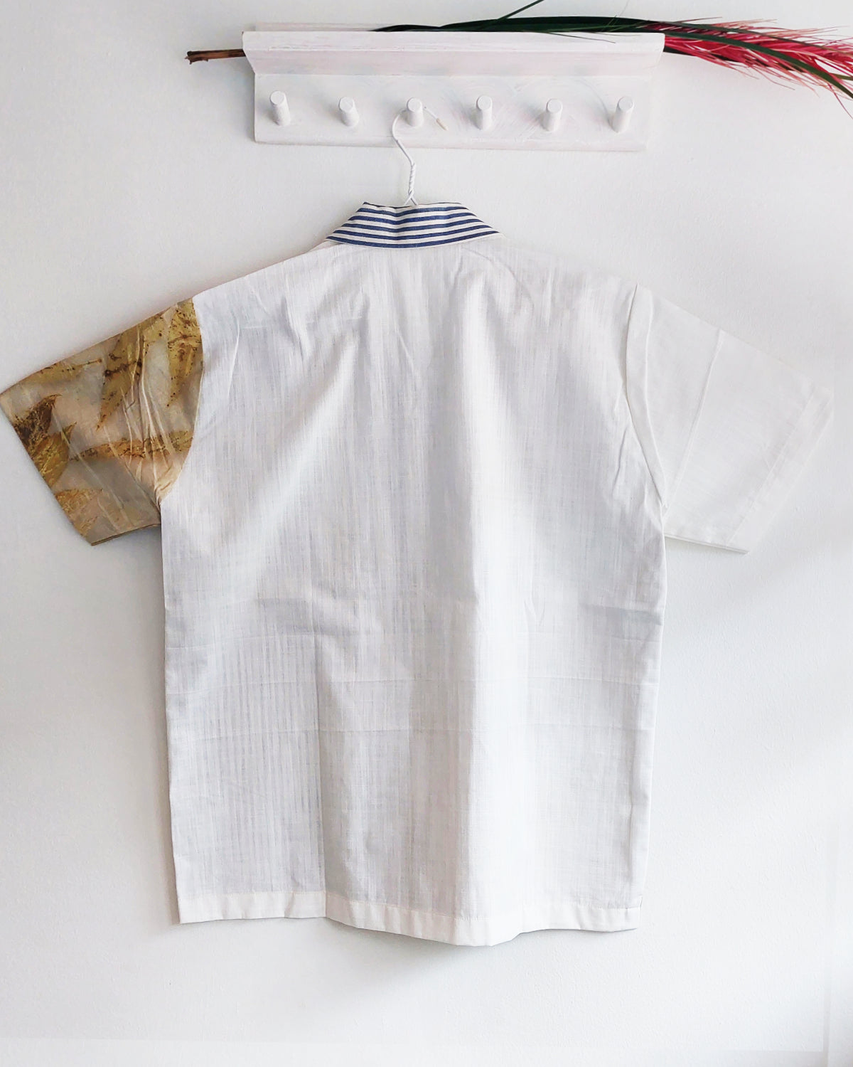 Nyana Ecoprint Camp Shirt with Ikat