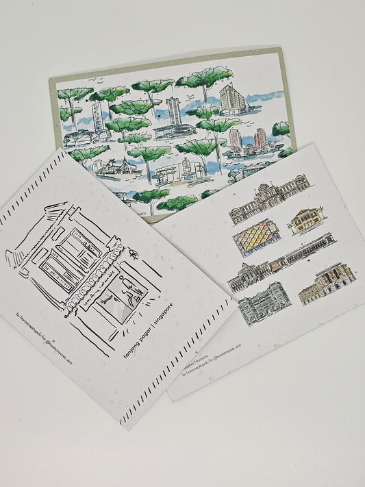 SoSus Tanjong Pagar Merchandise: Plantable Seed Postcards