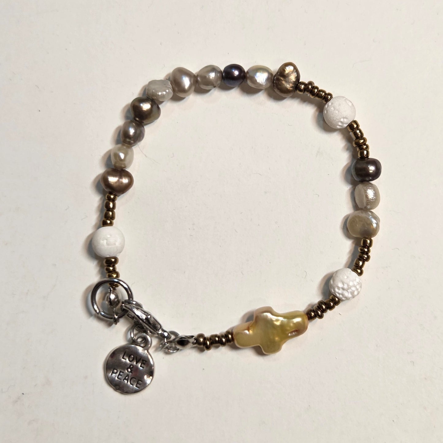 Diffuser Bracelets and Bag Charm White Lava - Circa Beads Christmas Specials