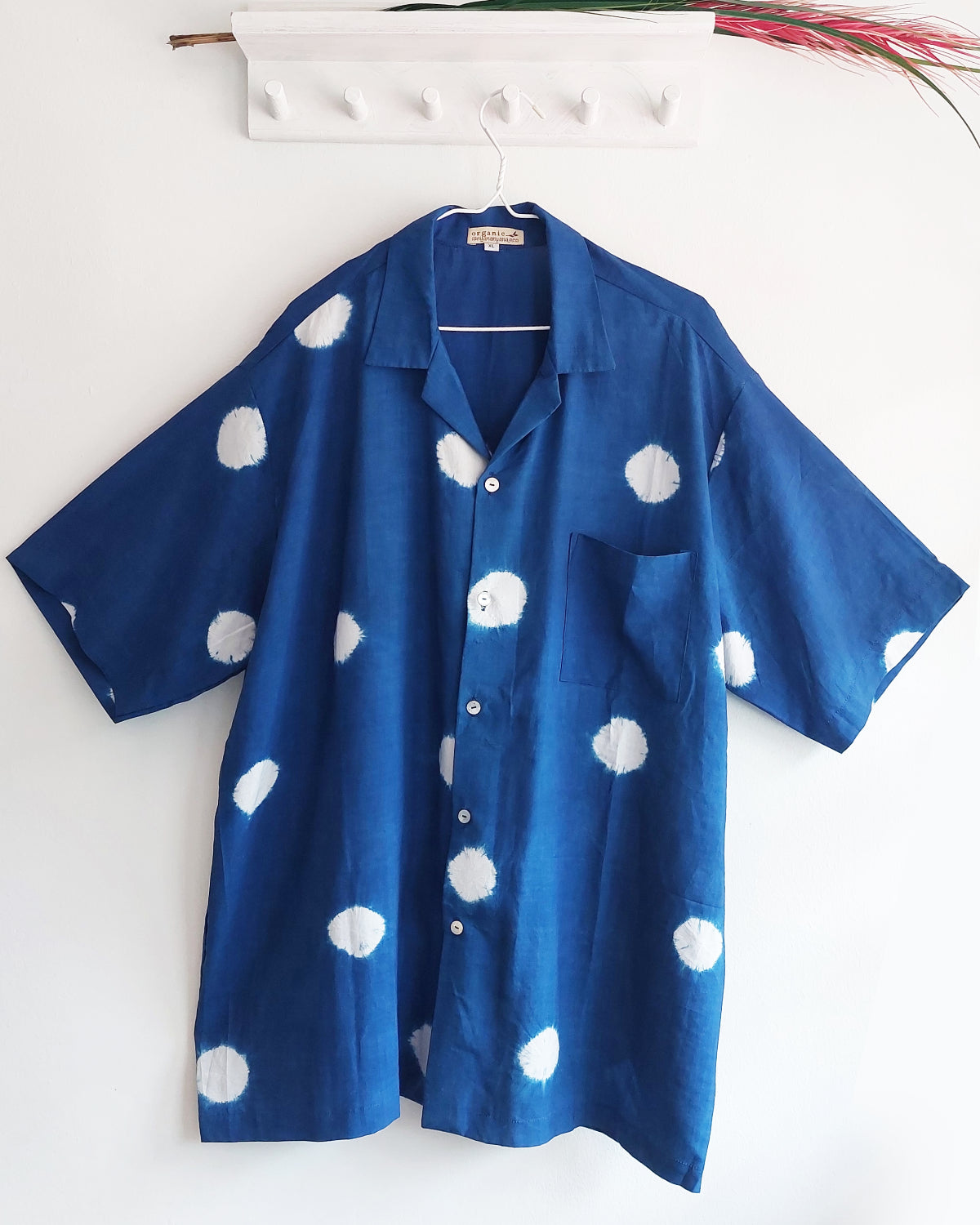 Nyana Tie Dye Camp Shirt Indigofera
